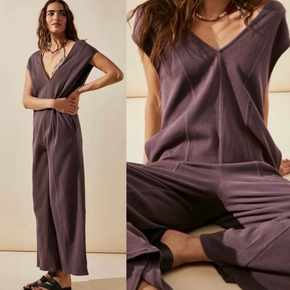Free People Beach Avenue Jumpsuit NAVY - Size XS